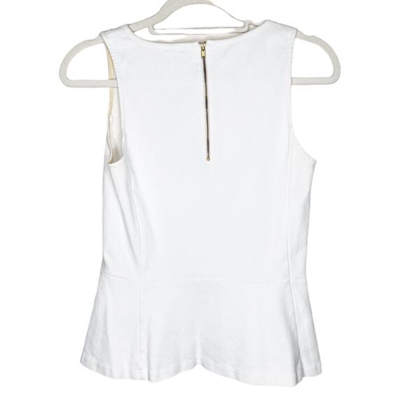 J. Crew White Peplum Top Size Extra Small - Picture 3 of 3